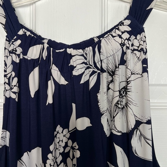 Anne Klein blue floral maxi dress size 14 - Picture 2 of 7